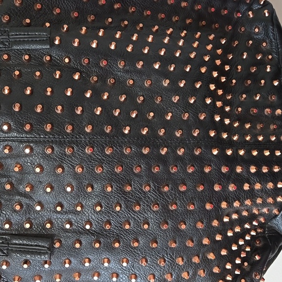 Studded Black Tote Bag - Picture 2 of 6